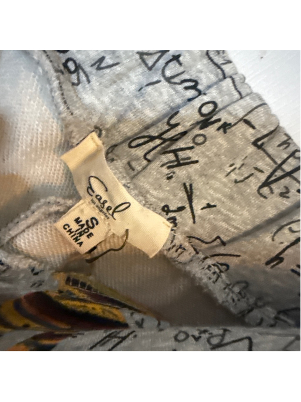PERFECT FOR A MATH TEACHER!!! Easel Gray Multicolor Graphic Print Joggers - Picture 4 of 5